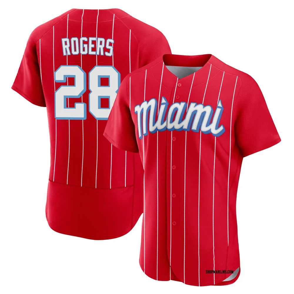 Nike Youth Miami Marlins Trevor Rogers #28 Black T-Shirt